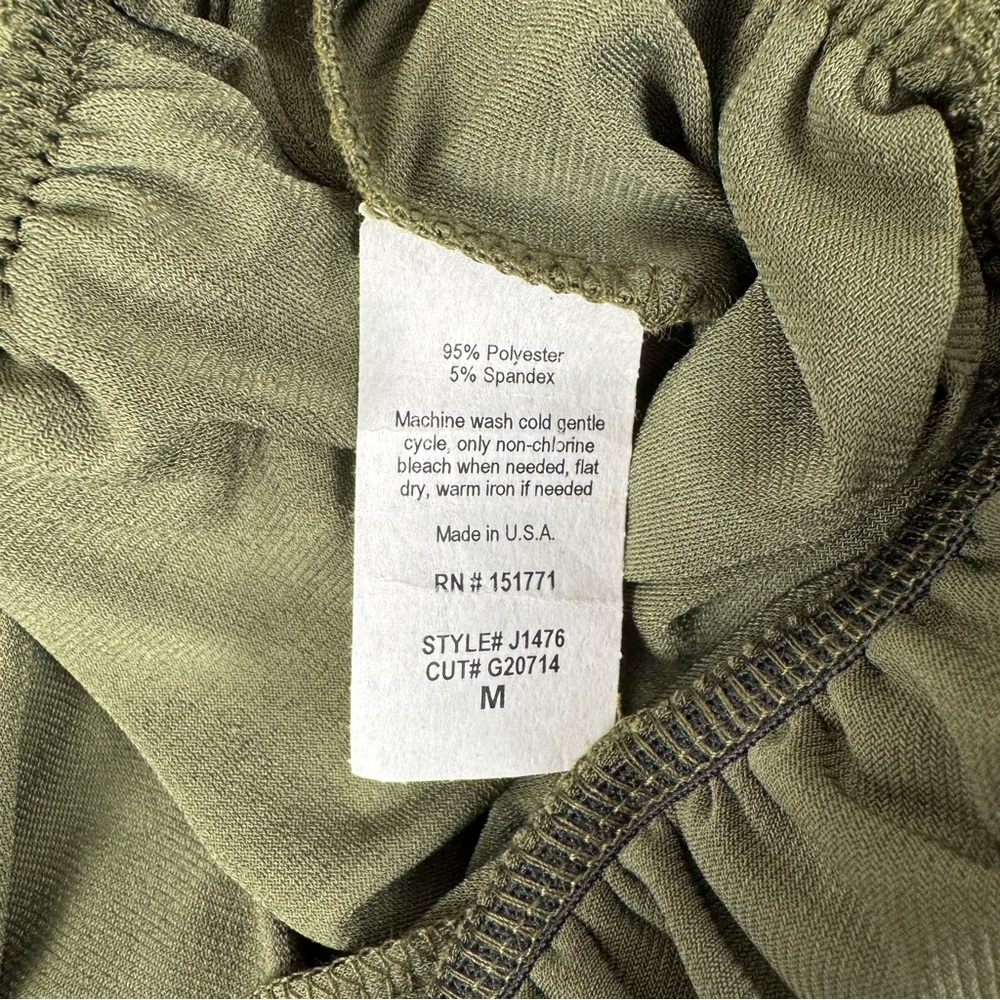 Kaileigh Lexy Olive Green Knit Wide Leg Jumpsuit Spaghetti Strap M - Picture 5 of 8
